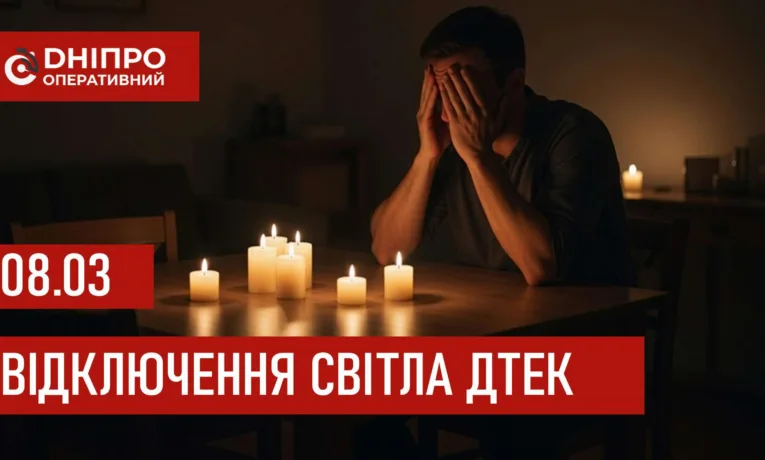 Графіки відключення світла в Дніпрі 8 березня 2026: що потрібно знати