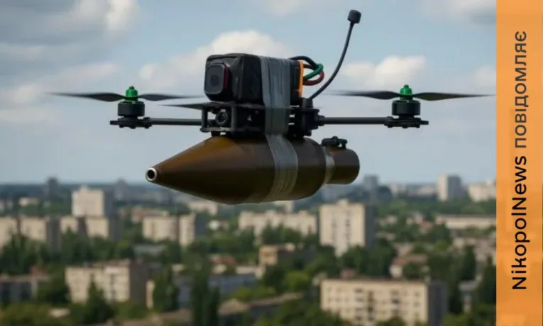 Ворог застосовує дронів-камікадзе у Нікополі: небезпека для населення
