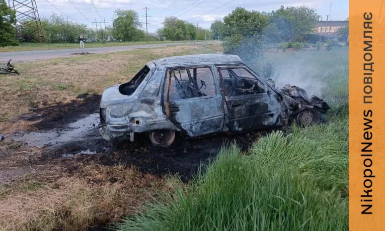 Двоє поранених на Нікопольщині: горіли автівки і будівлі