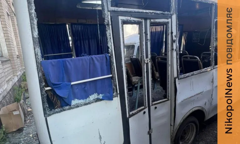 На Нікопольщині побиті автобуси, автошкола, АЗС, будинки, у Кривому Розі є поранений