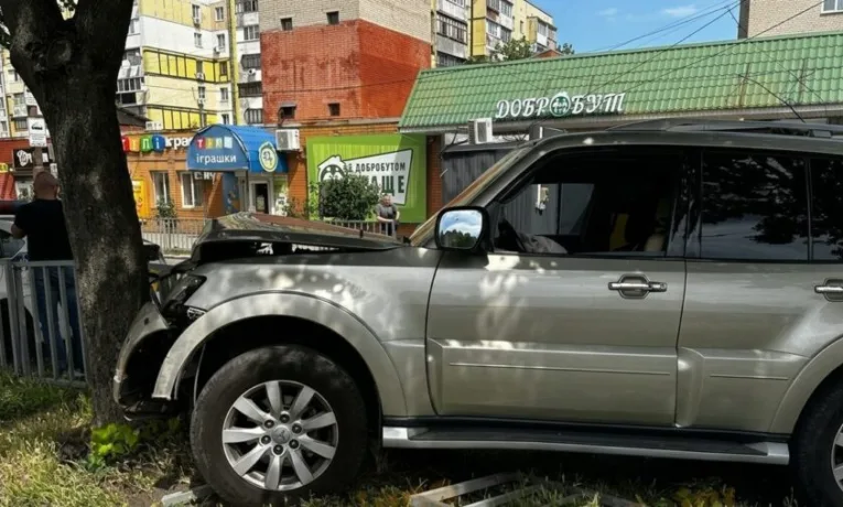 ДТП у Дніпрі: позашляховик протаранив паркан та дерево