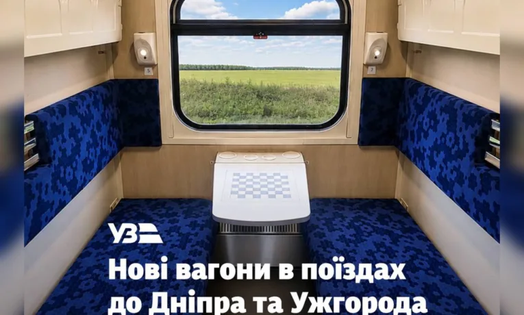 Укрзалізниця оновила вагони на маршрутах через Дніпро