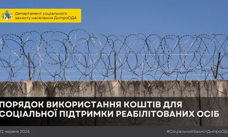 Виплати жертвам репресій на Дніпропетровщині у 2026 році