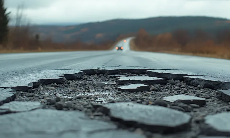 Дорога на Зеленодольськ знову в ямах після ремонту