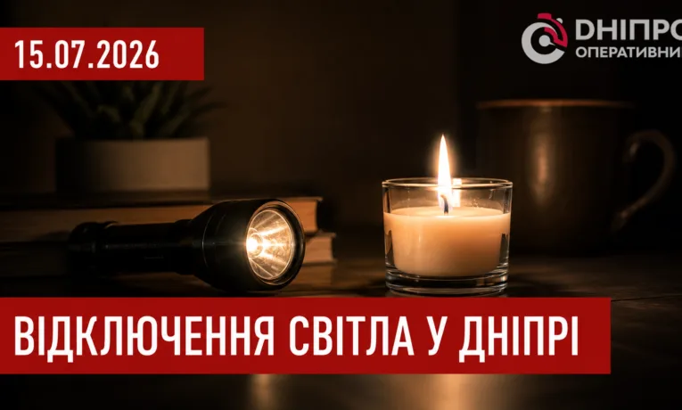 Відключення світла у Дніпрі 15 липня: список адрес