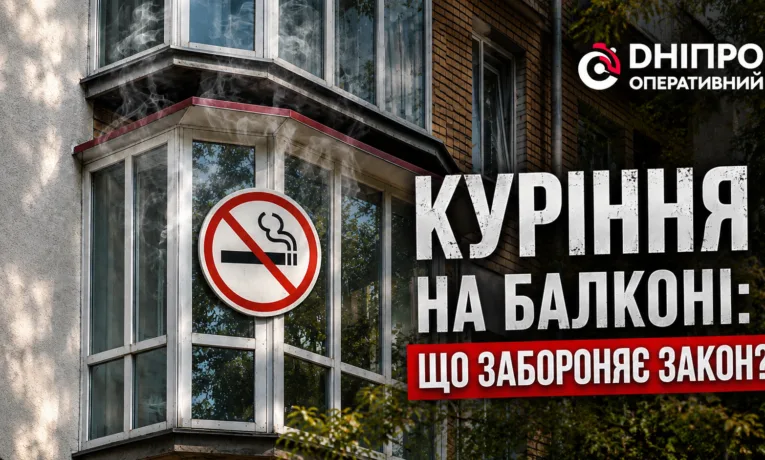 Чи штрафують за куріння на балконі у Дніпрі
