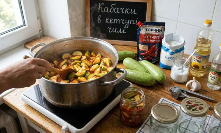 Хрусткі кабачки з кетчупом чилі: найкращий рецепт на зиму