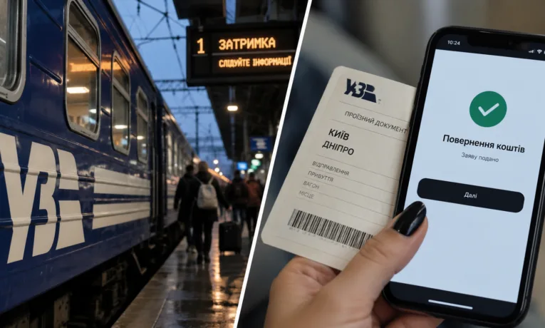 Як повернути кошти за квиток на потяг при затримці рейсу