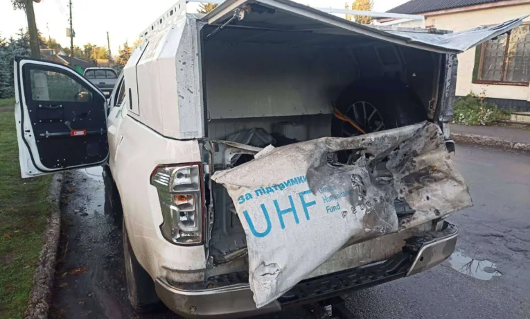 Дніпровські волонтери під обстрілом ворожого дрона