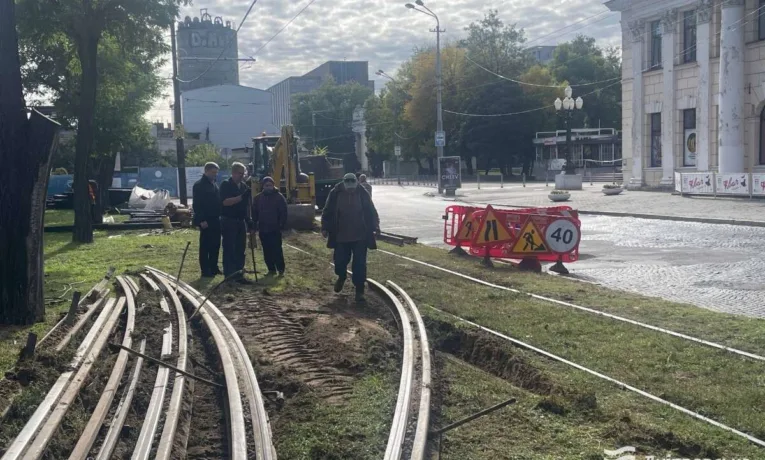 Ремонт трамвайних колій у Дніпрі: зміни на маршруті №1