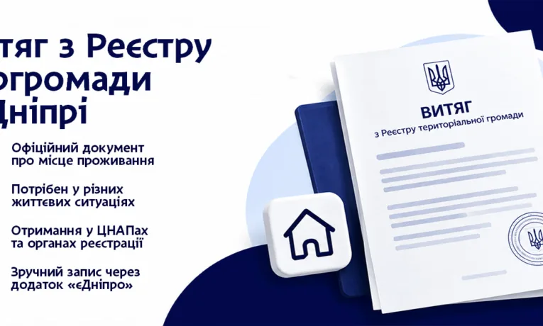 Як отримати витяг з реєстру громади у Дніпрі